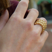 Anello donna Unoaerre in bronzo dorato