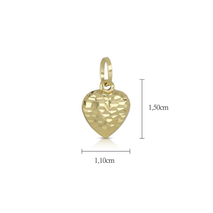 Ciondolo donna in oro giallo 18 Kt Cuore 10756-500-140
