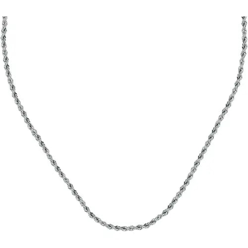 Catena in oro bianco 18 Kt Corda 50 cm 10767-610-185