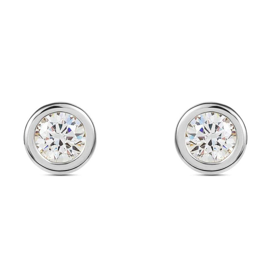 Orecchini in oro bianco 18 Kt punto luce 10776-060-052