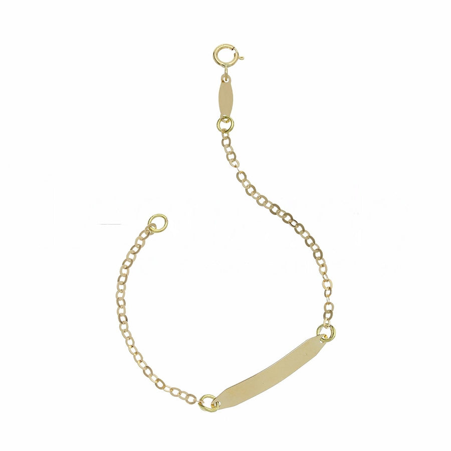 Bracciale in oro giallo 18 Kt Baby con Targa 10906-350-115