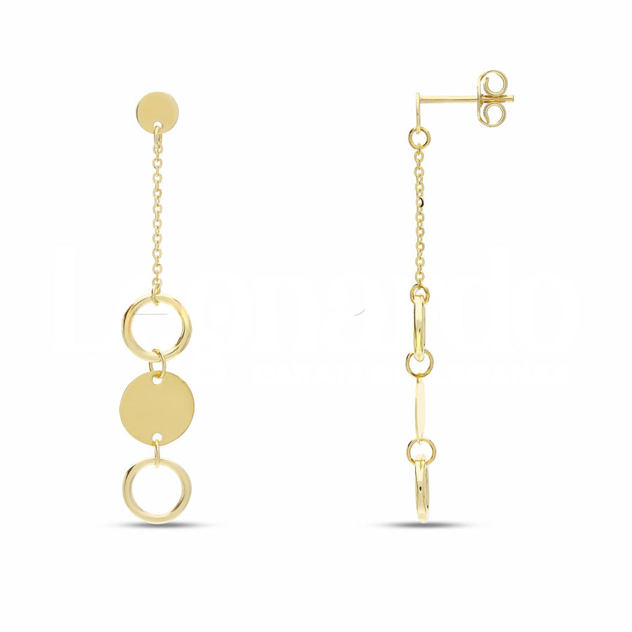 Orecchini donna in oro 18 Kt Pendenti 11084-700-340