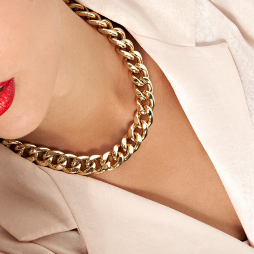 Collana donna UNOAERRE catena grumette in bronzo dorato 1710