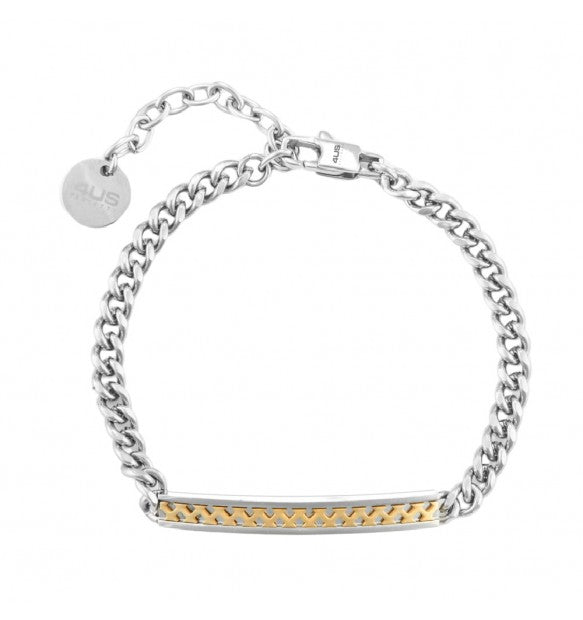 Bracciale uomo 4Us Cesare Paciotti in acciaio e oro 18 Kt 4UBR6962