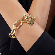 Bracciale donna Unoaerre catena maxi in bronzo dorato 1903