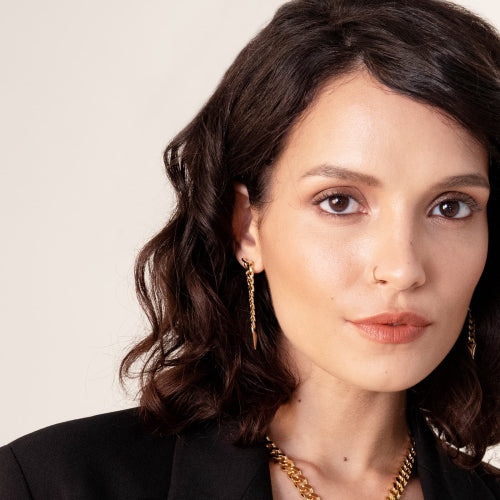 Orecchini donna Unoaerre lunghi Piramidi 2128