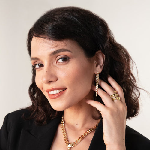 Orecchini donna Unoaerre lunghi Piramidi 2128