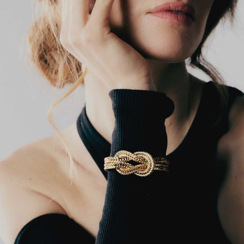 Bracciale donna Unoaerre coda di volpe e nodo 2218