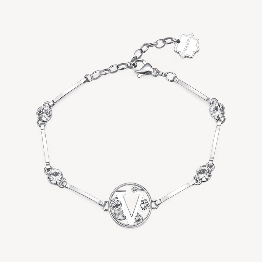 Bracciale donna Brosway in acciaio CHAKRA lettera V BHKB070