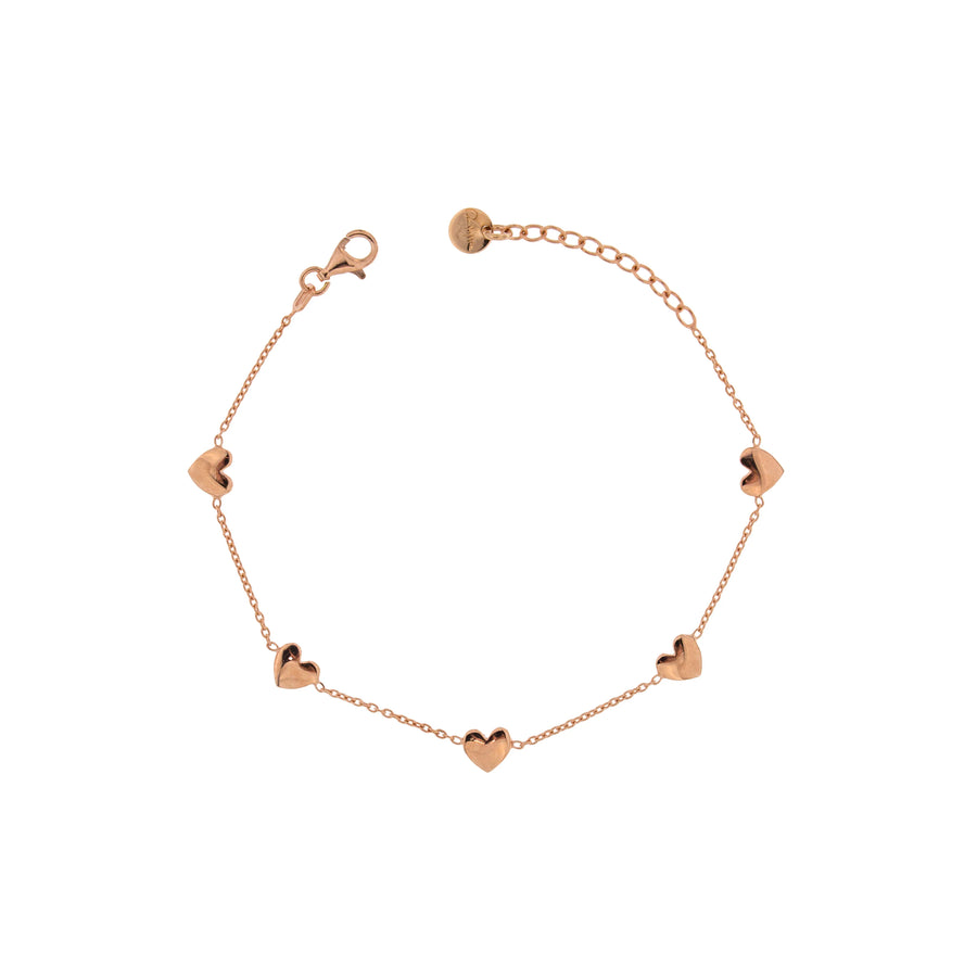 Bracciale donna Rue des Mille catenella 5 Cuori BR-CAT 5CUO AU
