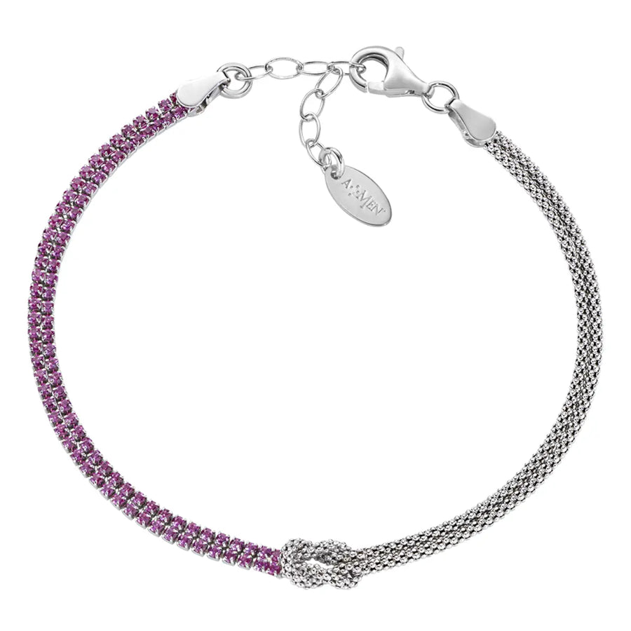 Bracciale donna Amen in Argento 925 Nodo d'Amore BRNOAMBRZ16