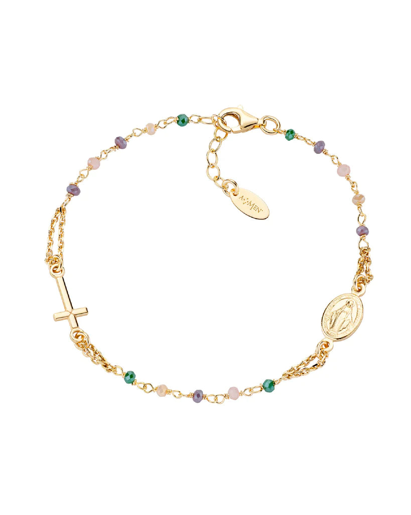 Bracciale donna Amen ROSARI BRO10GTOVE3
