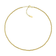 Collana AMEN Dorata Riflessi di Luce con Sfere Diamantate