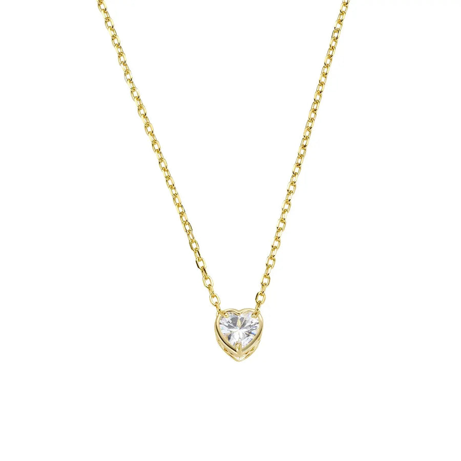 Collana donna Amen in Argento 925 Solitario a Cuore CLSHSGBZ5