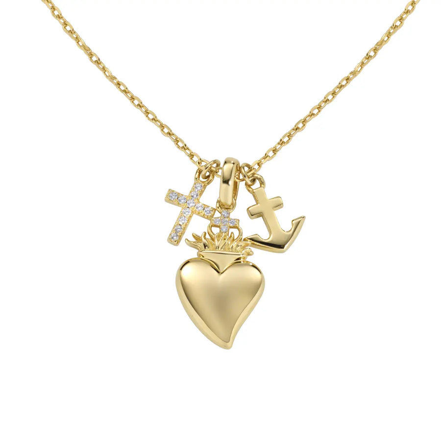 Collana donna Amen in Argento 925 Fede Speranza e Carità CLFSCGBZ