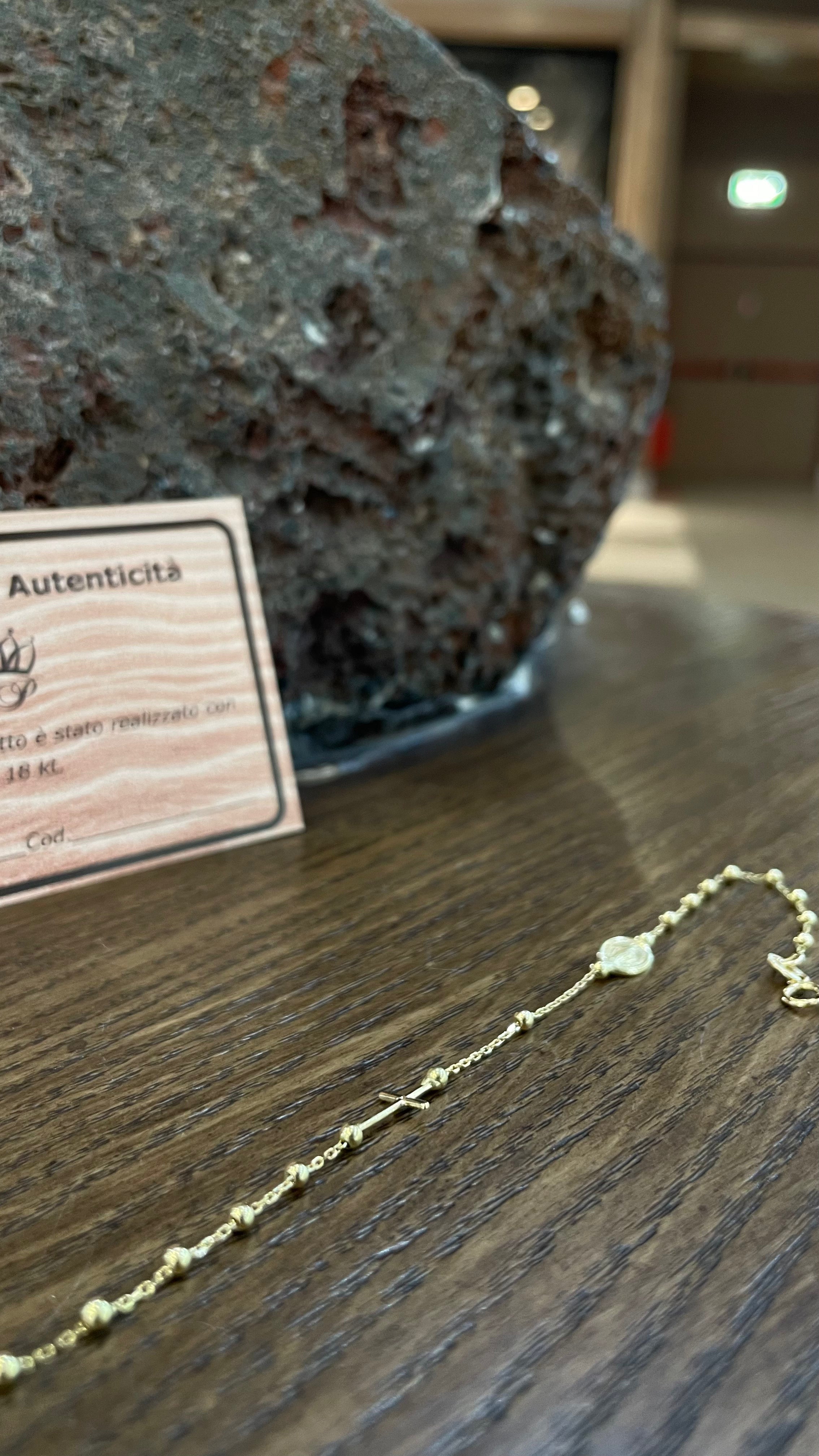 Bracciale unisex in oro giallo 18 Kt Rosario 10592-600-200