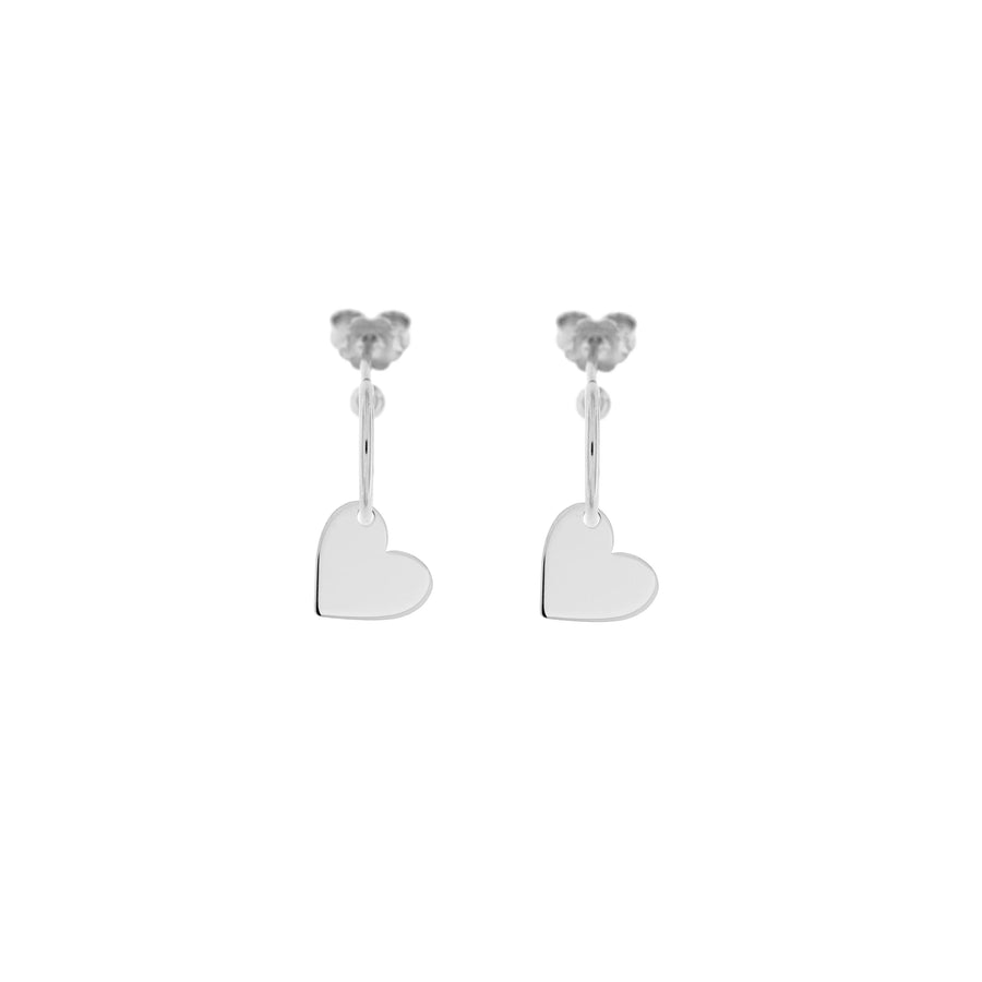 Orecchini donna Rue des Mille cerchio con ciondolo micro Cuore