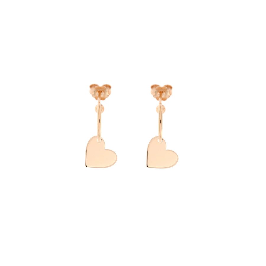 Orecchini donna Rue des Mille cerchio con ciondolo micro Cuore