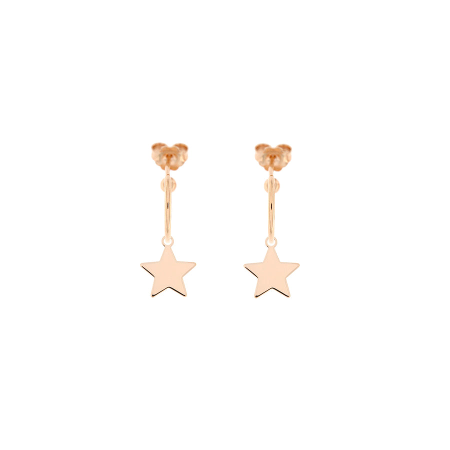 Orecchini donna Rue des Mille cerchio con ciondolo micro Stella