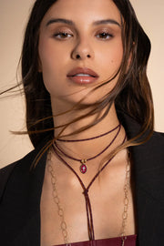 Collana donna Rue des Mille Tessuto Charm Bar CB-GR TS3