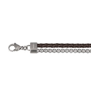 Bracciale uomo Breil 8 MIX - BRACCIALE IN PELLE MARRONE E ACCIAIO TJ3084