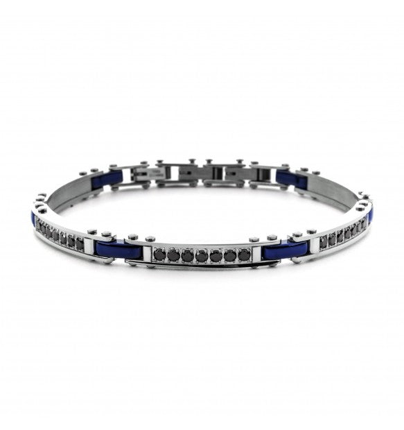 Bracciale uomo 4Us Cesare Paciotti in acciaio e ceramica 4UBR7566