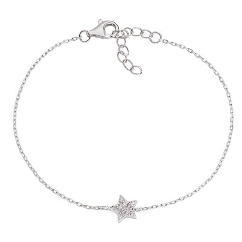 Bracciale donna Amen stella in argento con zirconi BRSTBBZ