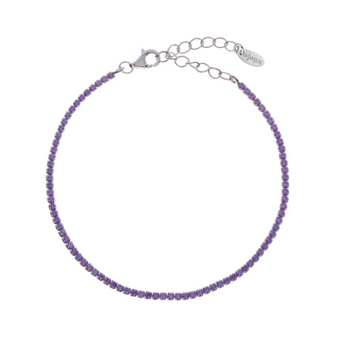 Bracciale Tennis Amen in argento 925 con zirconi Lilla BT1BLI17