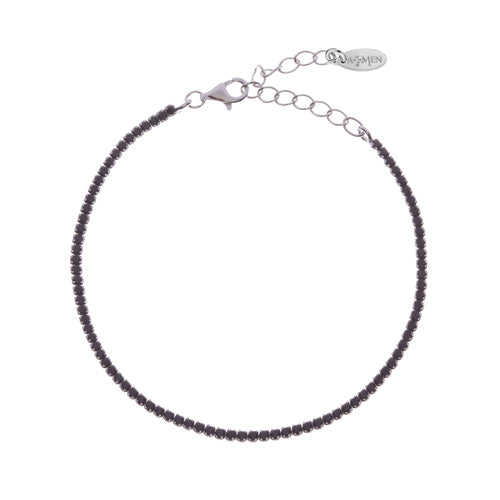 Bracciale Tennis Amen in argento 925 con zirconi neri BT1BN17