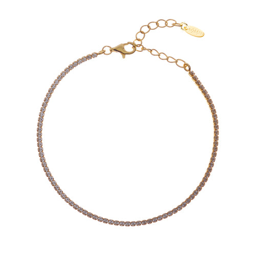 Bracciale Tennis Amen in argento dorato 925 con zirconi bianchi BT1GB17