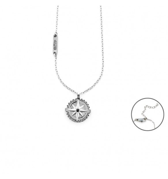 Collana uomo 4US Cesare Paciotti STEEL ZIRCONI NERI 4UCL5952