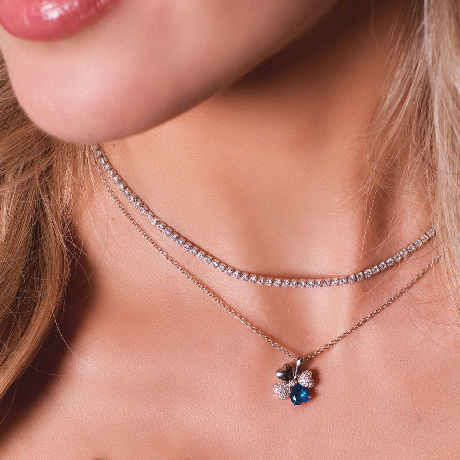 Collana donna Amen QUADRICUORE CLPQUBBL