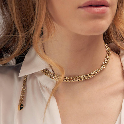 Collana donna Unoaerre in bronzo dorato 1518