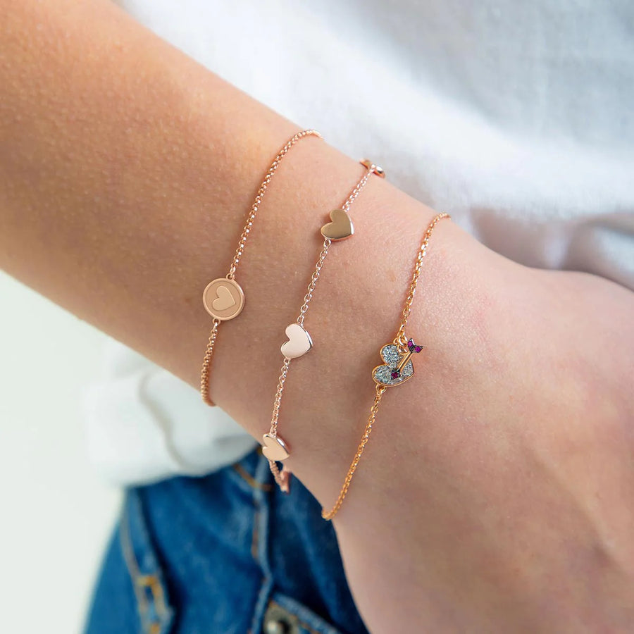 Bracciale donna Rue des Mille catenella 5 Cuori BR-CAT 5CUO AU