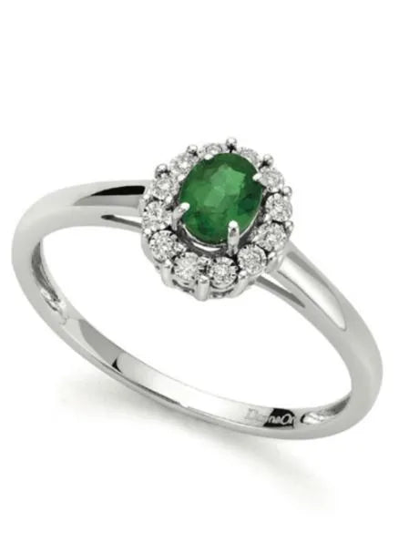 Anello da donna Donna Oro in oro 18 Kt con Smeraldo e Diamanti LAE10093.006