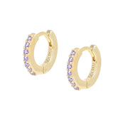 Orecchini Cerchio Amen in argento dorato 925 con zirconi Lilla ET1GLI