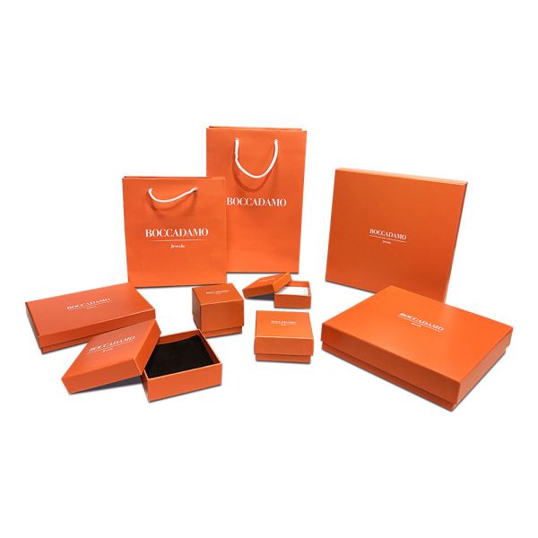 Orecchini donna Boccadamo bronzo placcato oro giallo pendenti lunghi a maglie grumetta e doppio cristallo XOR704DV