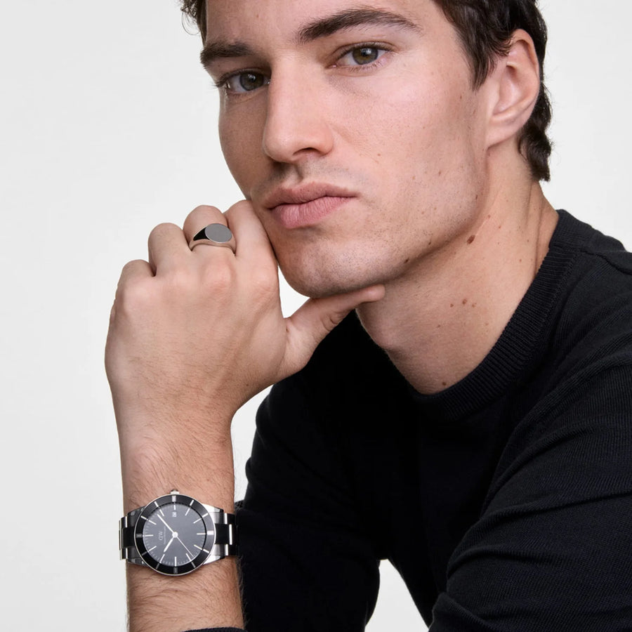 Orologio uomo Daniel Wellington Icon Paradigma Link Black Enamel DW00100822