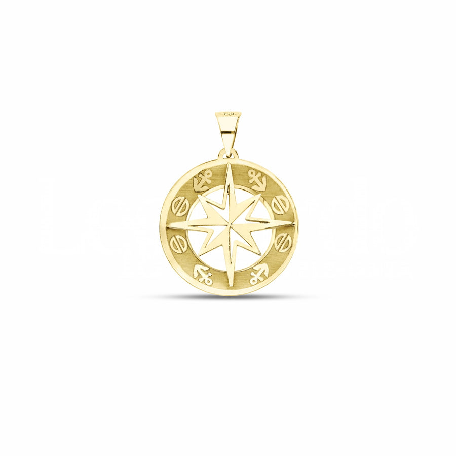 Ciondolo uomo in oro giallo 18 Kt Rosa dei Venti 11149-700-130