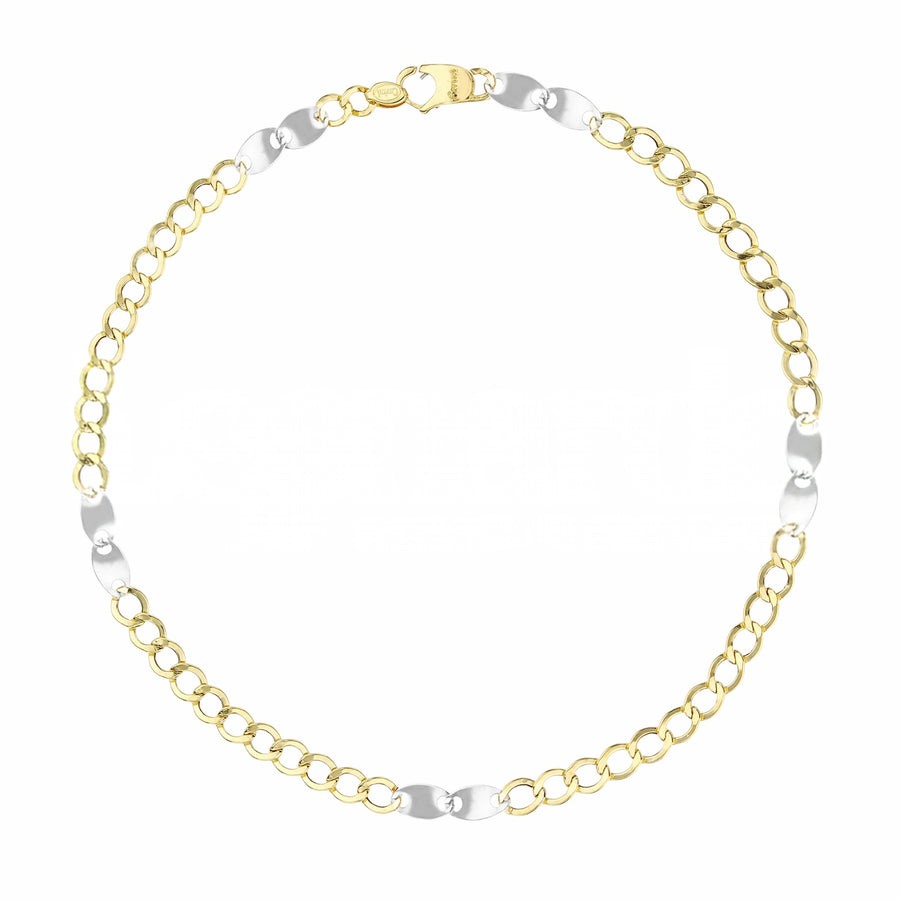 Bracciale uomo in oro giallo e oro bianco 18 Kt Cerini 11165-550-180