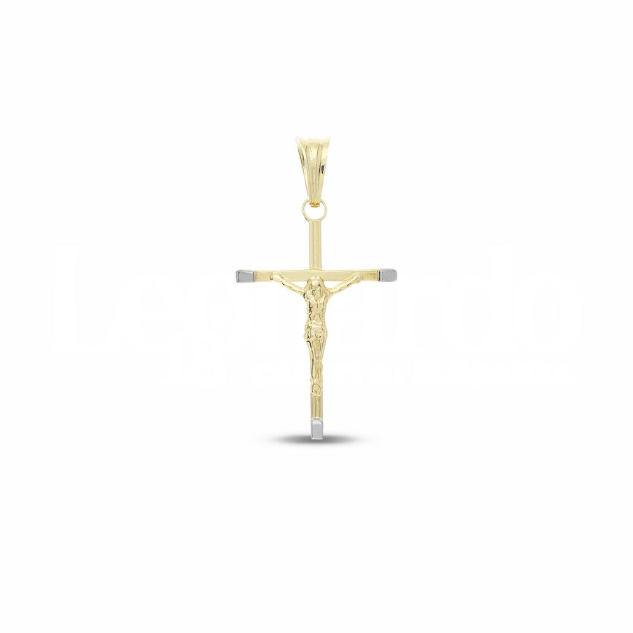 Ciondolo uomo in oro giallo e oro bianco 18 Kt Croce 11177-650-120