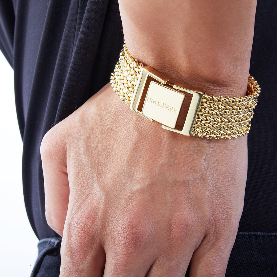 Bracciale donna Unoaerre in bronzo dorato 1987