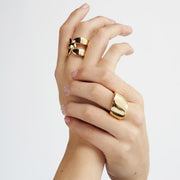 Anello donna Unoaerre in bronzo dorato Square 2031