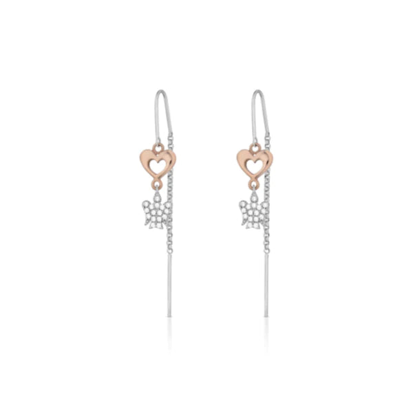 Orecchini donna Roberto Giannotti in argento con Angelo e Cuore GIA398