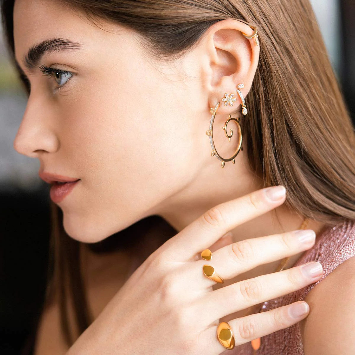 Anello donna Rue des Mille chevalier drop liscio ANZ-014 M7 AU