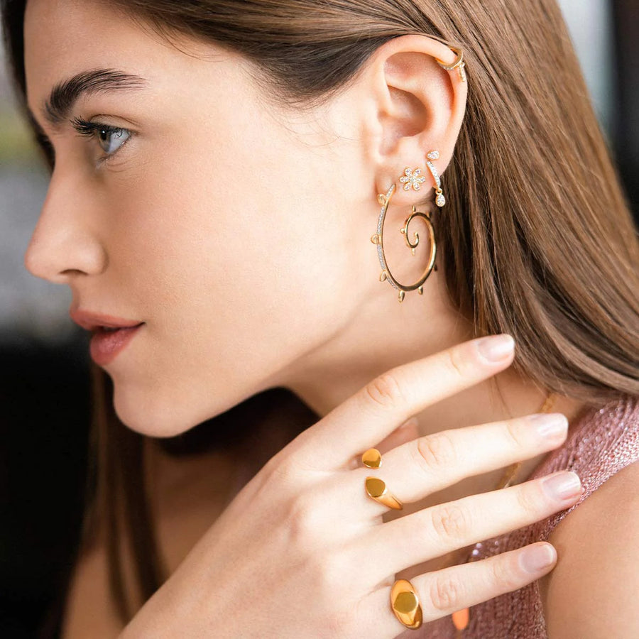 Anello donna Rue des Mille chevalier drop liscio ANZ-014 M7 AU