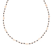 Collana Amen donna Elegance Rosè Cristalli Neri CLLAMELRN