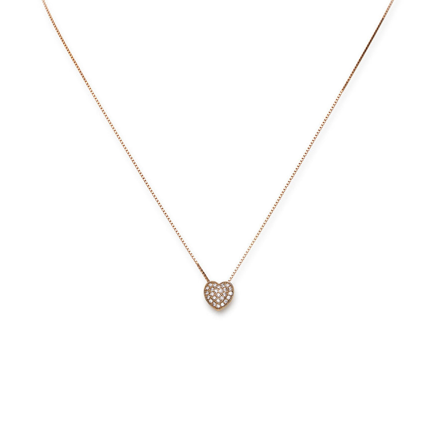 Collana Amen donna cuore zirconi CLPHR