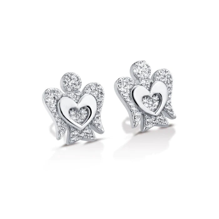 Orecchini donna Roberto Giannotti in argento con angelo e cuore GIA332B