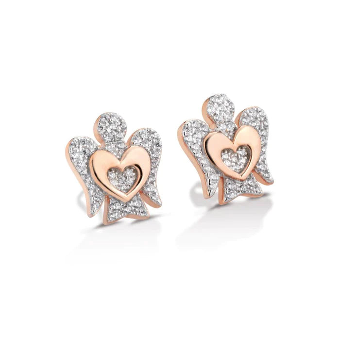 Orecchini donna Roberto Giannotti in argento con angelo e cuore GIA332